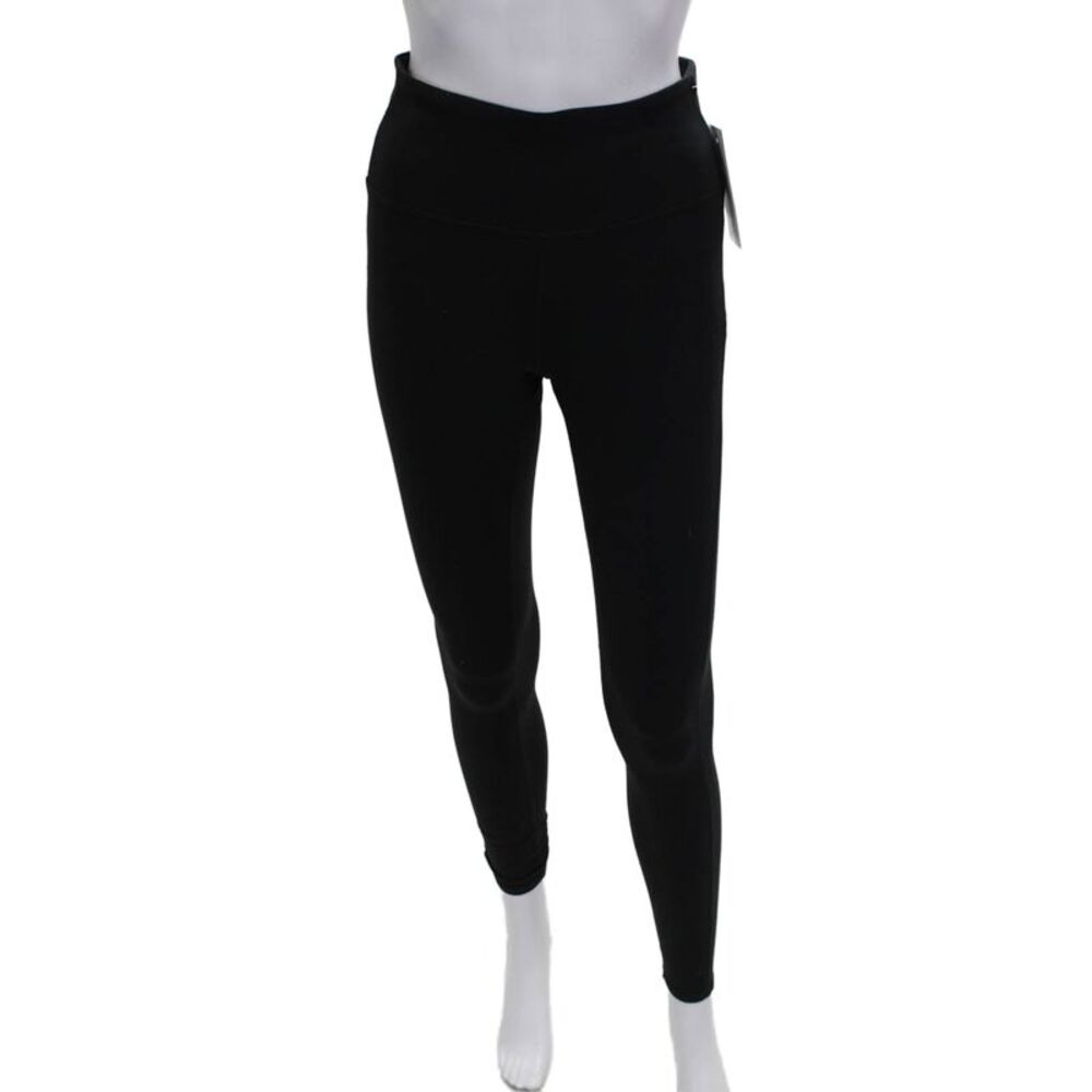 Athleta Women Ankle Leggings Black Nylon Pull On Size S